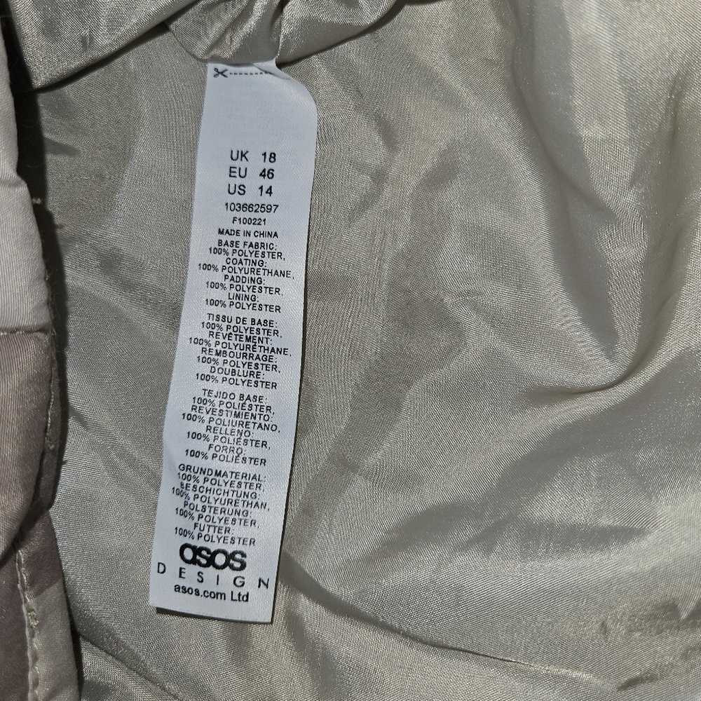 Asos Design Solid Check Puffer Jacket - image 5